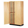 Diversified Woodcrafts 350-4822 Oak Wood Tote Tray Storage Cabinet, 48" Width x 84" Height x 22" Depth