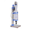 MXBAOHENG 5L Glass Reactor Jacketed Double Layer Glass Reactor for Lab Use with All PTFE Valves and High Borosilicate (110V)