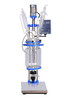 MXBAOHENG 3L Glass Reactor Jacketed Double Layer Glass Reactor for Lab Use with All PTFE Valves (110V)