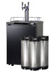 Kegco HBK209B-3K Homebrew Kegerator Triple Faucet Keg Dispenser Black with Ball Lock Kegs