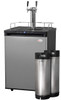 Kegco HBK309S-2K Full-Size Digital Homebrew Kegerator Dual Faucet Stainless with Ball Lock Keg