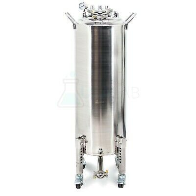 USA Lab 200LB Jacketed Solvent Tank w/ Sight Glasses, Casters, & 1.5 TC ...