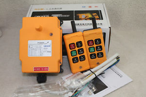 2 Transmitters 6 Channels Hoist Crane Radio Remote Control System 110V