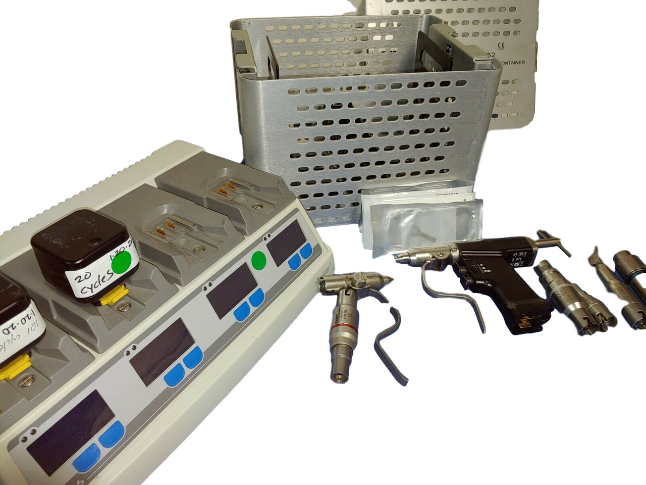 Stryker CD3 4300 Small Bone Set System 6 Charger & Batteries SPW