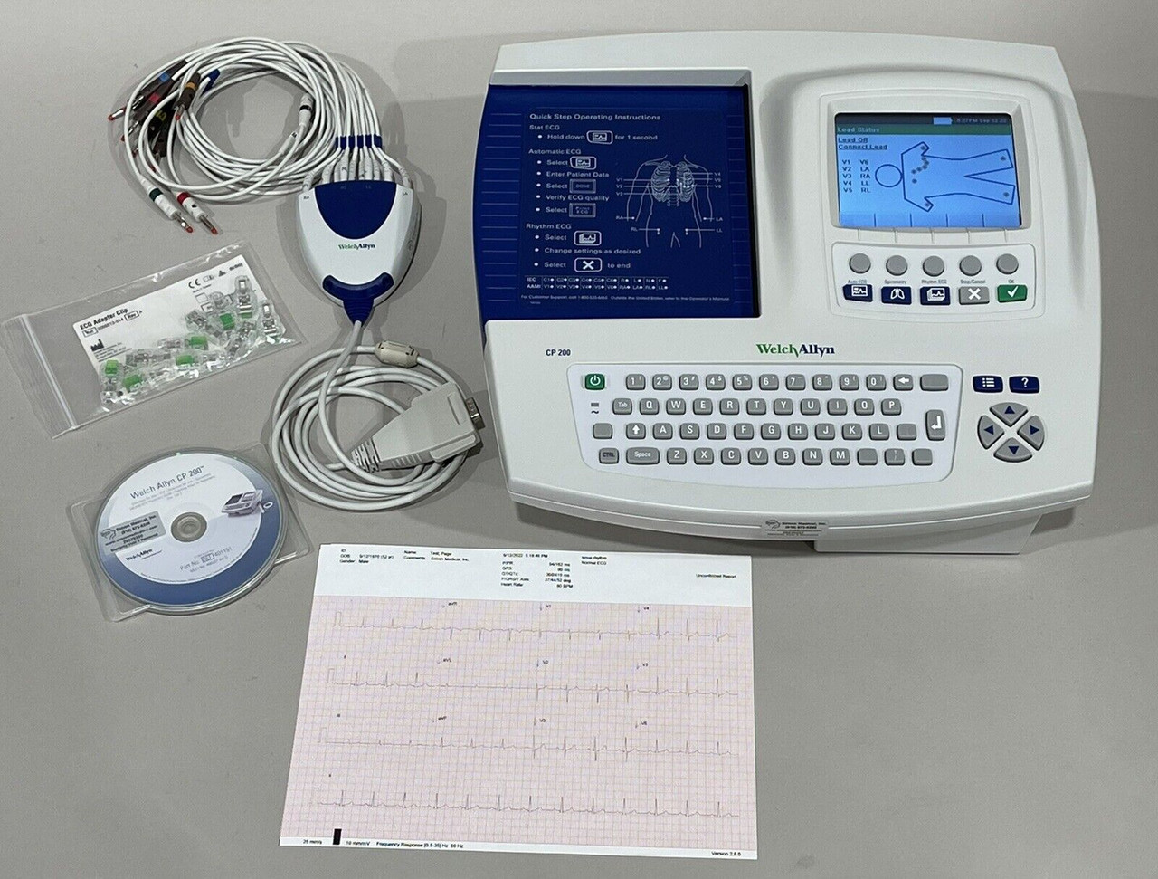 Welch Allyn Cp200 Ecg/Spirometry With Rolling Stand. Very Good Condition
