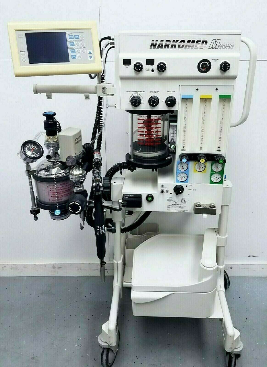 Drager Narkomed Mobile Anesthesia Machine / Ventilator Complete Mach