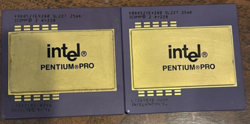 Dual Intel Pentium Pro 200 Mhz 256K Kb80521Ex200 Sl22T - Tested
