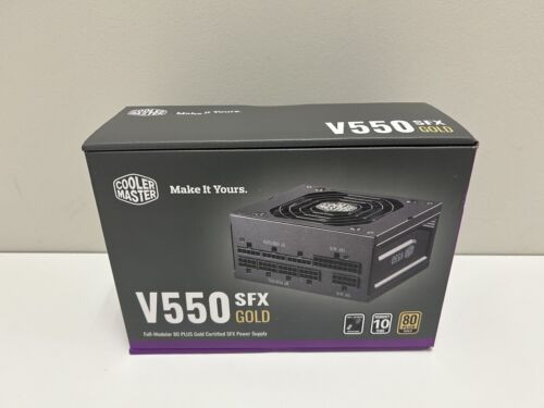 Cooler Master V550 Gold V2 PSU, Enchufe EU: 550W, 80 PLUS Gold, Totalmente Modular, Fuente De Alimentación ATX, Ventilador FDB 135mm Silencioso, Modo Semi-Fanless, 10 Años Garantía, Edición Negra