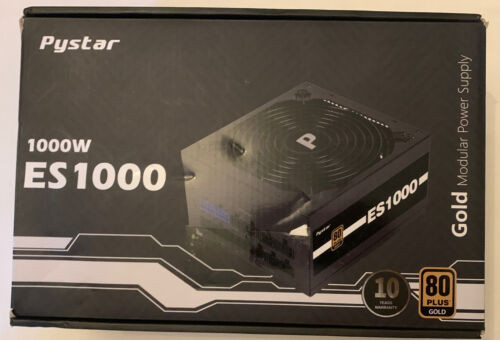 Pystar 1000W Power Supply 80+ Gold Full Modular Psu Es1000 New SPW Industrial