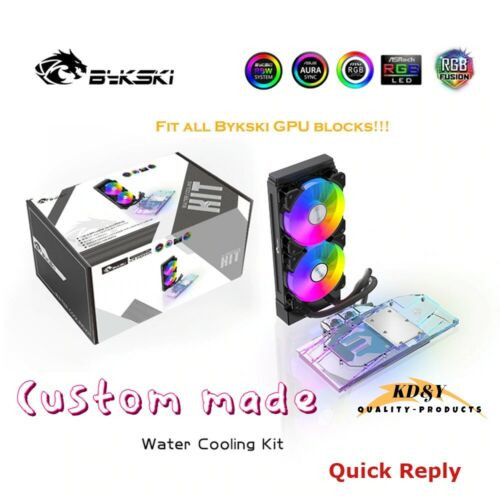 Gpu Cooler, Water Cooling Kit Aio Radiator Fan Pump Gpu Block A-Rgb ...