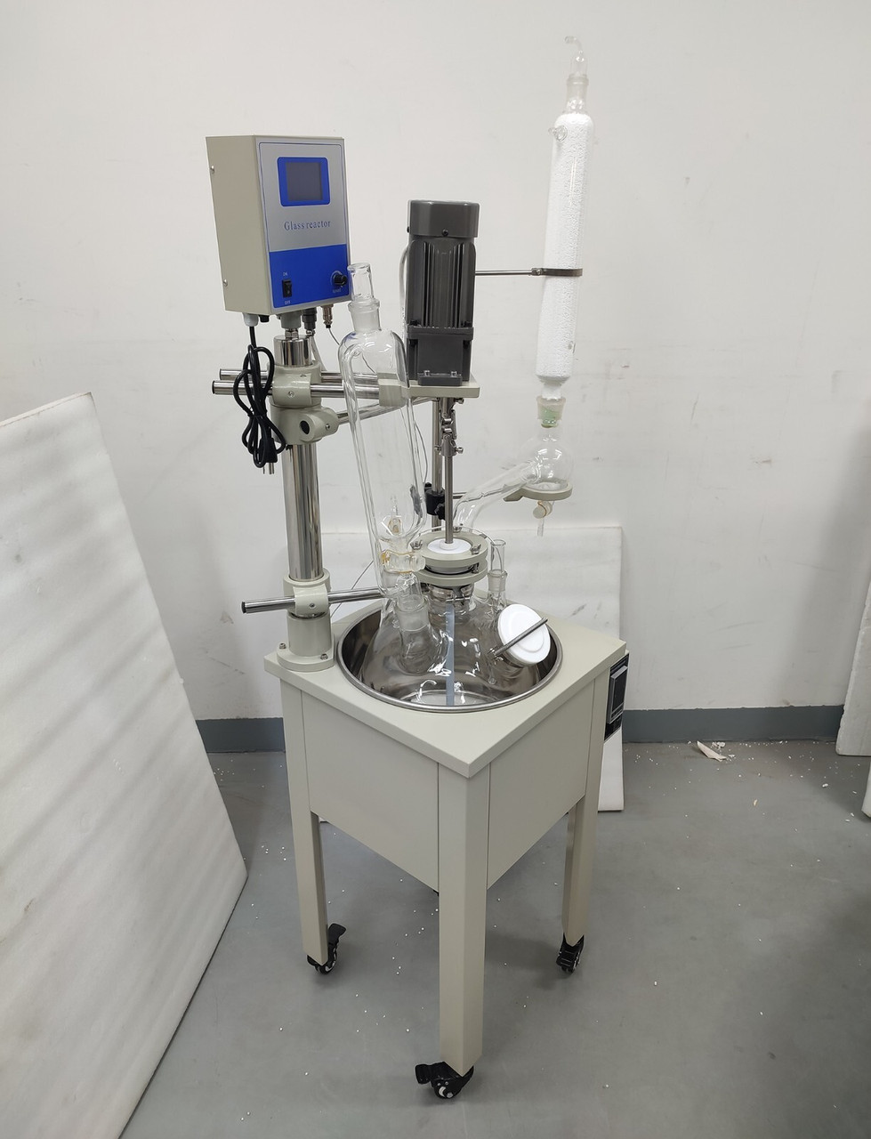 Lab Kettle New Single Layer Reaction Kettle 10L Laboratory Glass Reactor with Heating