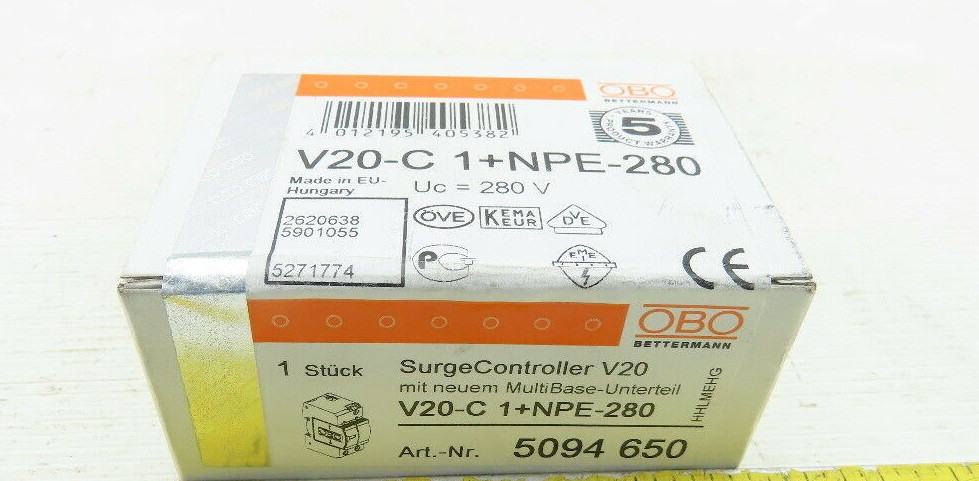 Obo Bettermann 5099611 V20-C 0-300PV Surge Discharger 20 KA Lightning Protection