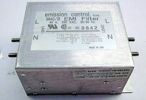 Em40 Interface Emission Control M40/B High Current Emi Filter M40B 40A 250Vac 50/60Hz ...