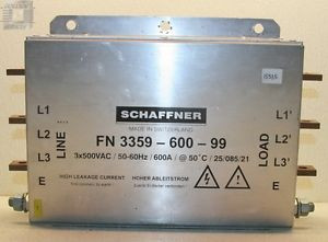 Schaffner Fn 335960099 HighCurrent ThreePhase Emc/Rfi Filter SPW