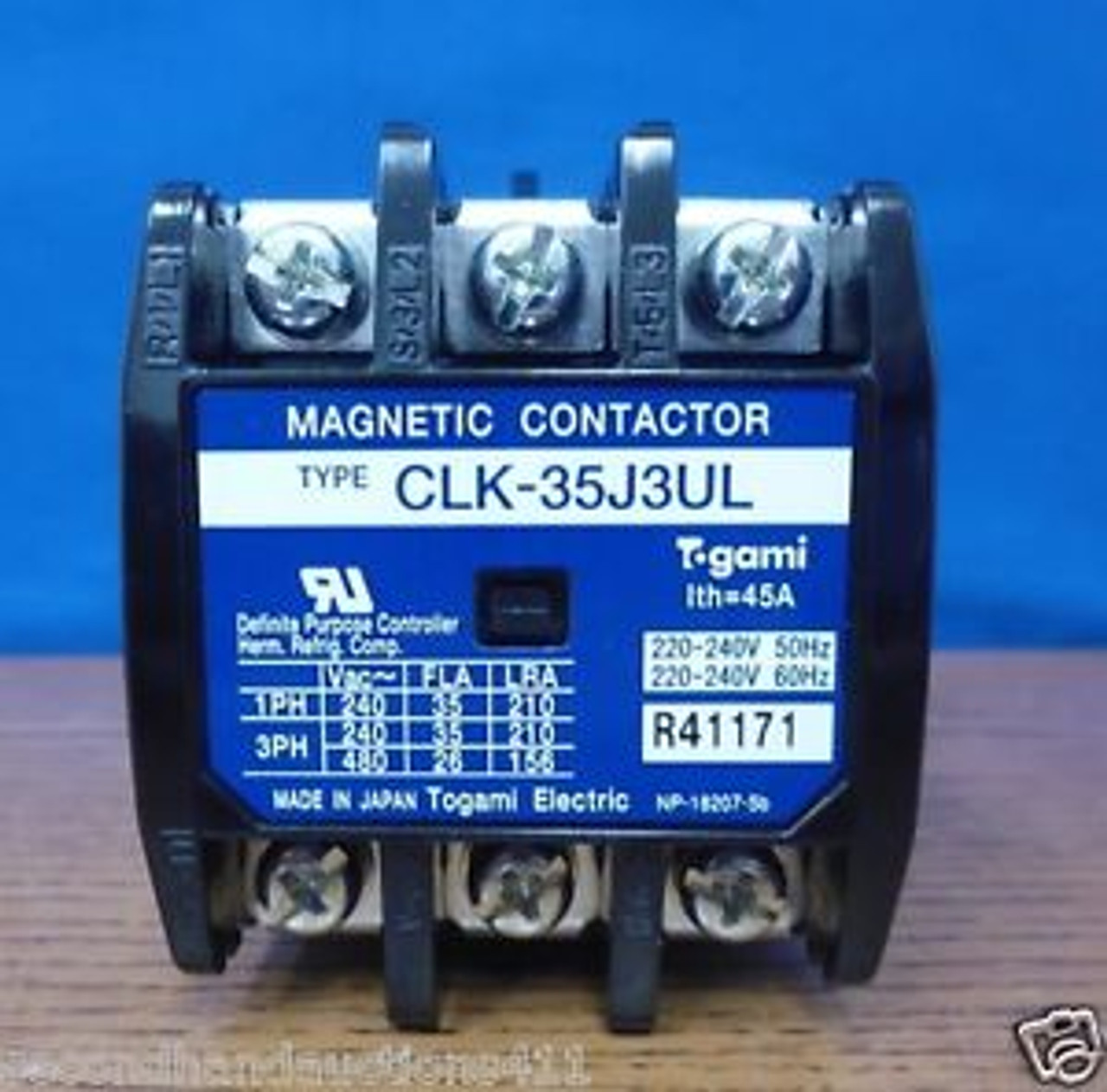 Details about   Togami electric clk-25hk-p4  magnetic contactor 