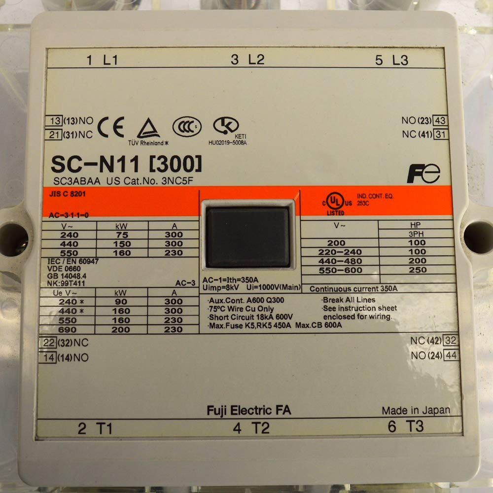 Contattore FUJI Elettrico 3NC2T0E22 – 24 VAC, Modello SC-N4, Nuovo In Scatola