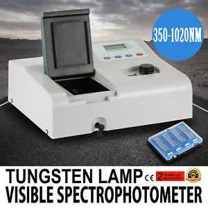 Visible Spectrophotometer 721 Lab Equipment 350-1020Nm Tungsten Lamp ...