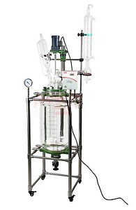 50L Jacketed Glass Chemical Reactor,Glass Reaction Vessel SPW Industrial