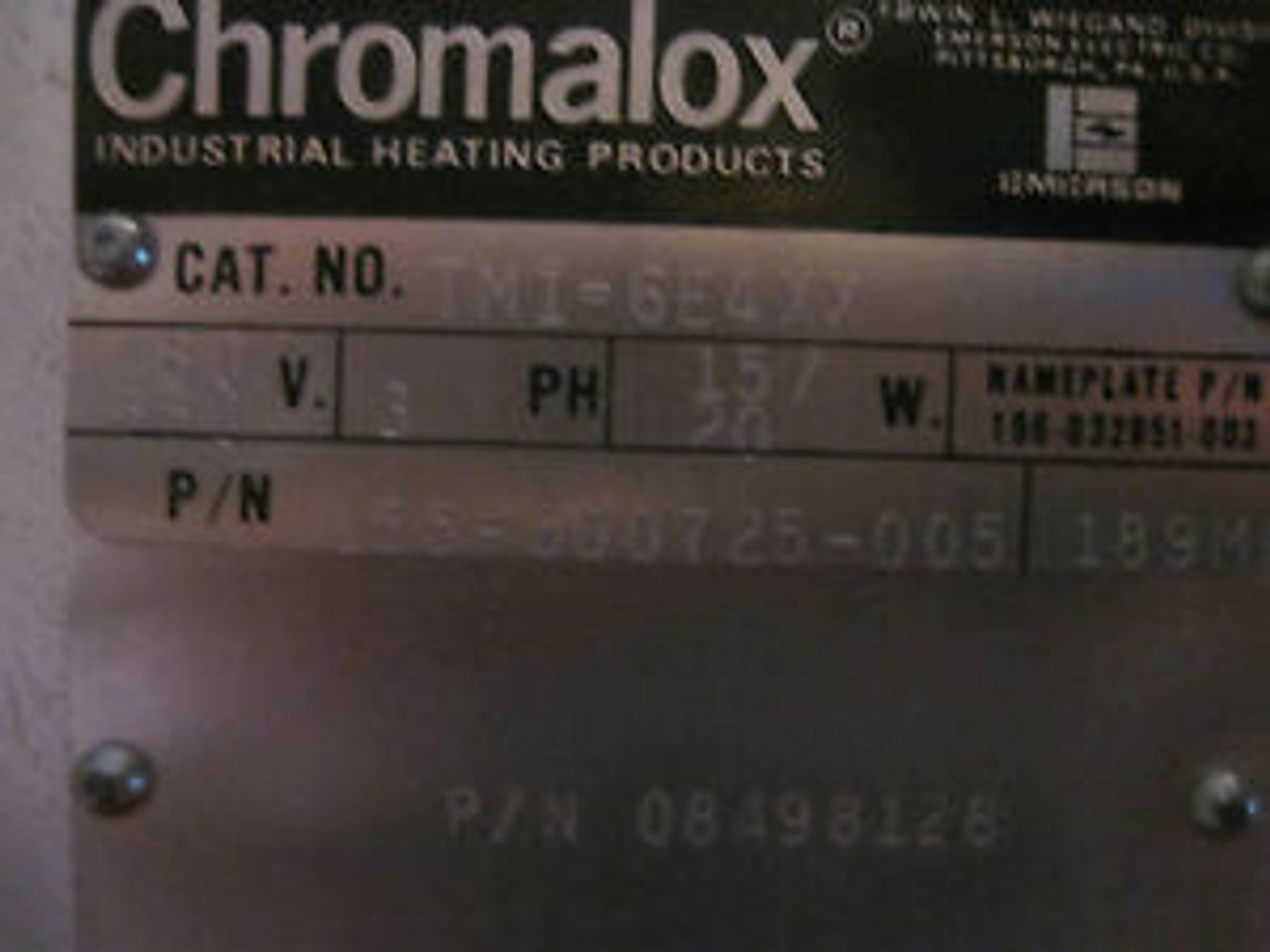 Chromalox 155500725005 Immersion Heating Element 480V tmi6e4xx 189MP