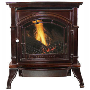 Ashley Vent Free Natural Gas Stove Mahogany Enameled Porcelain