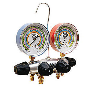 Jb Industries Aluminum Manifold Gauge 4-Valve 25708 - SPW Industrial