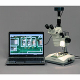 AmScope ZM-2TX Professional Trinocular Stereo Zoom Microscope, EW10x Eyepieces, 3.35X-45X Magnification, 0.67X-4.5X Zoom Objective, Upper and Lower Halogen Lighting, Pillar Stand, 110V-120V, Includes 0.5X Barlow Lens