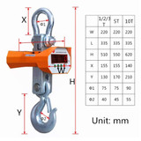 MXBAOHENG 10000Kg (10 Ton) Digital Hanging Electronic Crane Scales Industrial wirless Crane Scale