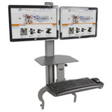 Healthpostures 6350 Taskmate Go Dual Monitor Standing Desk
