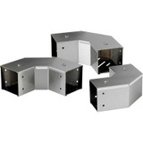 Hoffman CT66PEFCNT90SS, 90 Degree Elbow Front Cover Perf. - No Tabs, SS