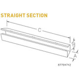 Hoffman F22G120, Straight Section, Type 1, 2.50x2.50x120.00, Steel/Gray