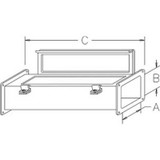 Hoffman F66W120, Straight Section, 6.00x6.00x120.00, Steel/Gray