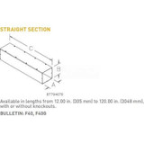 Hoffman F66T1120GVWK, Straight Section w/Knockout, Type 1, 6.00x6.00x120.00, Galvanized