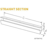 Hoffman F66G72, Straight Section, Type 1, 6.00x6.00x72.00, Steel/Gray