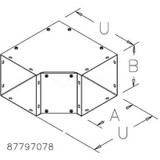 Hoffman F101090SEGV, 90-Degree Sweep Elbow, Type1, 10.00x10.00, Galvanized