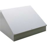 Hoffman C8C8, Consolet, Sloped Cover, 8.00X8.00X7.09, Steel/Gray