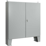 Hoffman A606016LPG, 2 Door W/Floor Stands, Type 12 Encl, 60.06X60.06X16.06, Steel/Gray