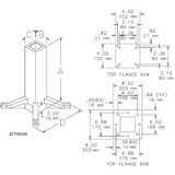 Hoffman A72H3724FS, Free Stand W/3 Pt. Latch, 72.06X37.06X24.06, Steel/Gray