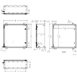 Hoffman GP166SS6, Gland Plate For 16Inx 6In Surface, SS Type 316
