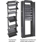 Hoffman EDR19FM38U Open LAN Rack, 19 inx38RU, 72.00x20.25x15.00, Alum/Black