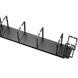 Hoffman ECK19HV Cable Organizer, V/H feeds, Fits 19" rack, Steel/Black