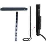 Hoffman DP1N191415 PDU, 15A, 6f & 8b outlet, 1RU, Fits 19in rack, Steel/Black