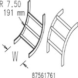Hoffman LOB18GZ Ladder Rack, Outside Bend, Fits 18.00, Steel/Zinc