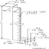 Hoffman A72RP24F5 Rack Angles, 19 in.Tapped, Fits 72.06x24.06, 61.25in, Fiberglass