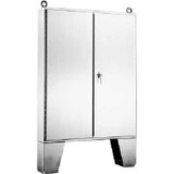 Hoffman A604820SSLP, 2 Dr Floor Mtg W/3 Pt Ltch & Floor SD, Type 12, 1526x1221x510mm, SS Type 304