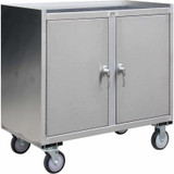 Stainless Steel Mobile Cabinet with 2 Doors 36 x 18 1200 Lb Cap