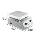 Zinique Lab Hot Plate Magnetic Stirrer, 5 Stir Bars & Retriever Tool Included, 17cm x 17cm Plate (6.5in x 6.5in), 49??C-360?? C, 3,000mL, 100-1600rpm Stir Speed, 500W, 110v Plug, 1 Year Warranty-1600211253