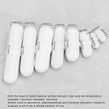8 Pcs PTFE Magnetic Stirrer Mixer Stir Bar B Type Rod Bead Lab Spin Cylinder White for Petroleum, Pharmaceutical and Chemical Education Research
