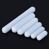 PTFE Magnetic Stirrer Mixer Stir Bar Stirring Rods, Pack of 6pcs, Mixed Sizes, White Color