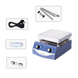 ATO Laboratory Hot Plate Magnetic Stirrer, 110V, 3L, 0-1600 RPM,Magnetic Mixer with 1717cm Aluminium Plate,Liquid Heating and Stirring for Chemistry, Agriculture, Healthl