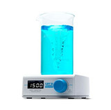 VELP Scientific F203A0450 MST Digital Magnetic Stirrer, 5 L Stirring Volume, Up to 1500 RPM, Counter Reaction, Auto Reverse, Timer, Digital Display, White Surface for Titrations-100-240V/50-60 Hz